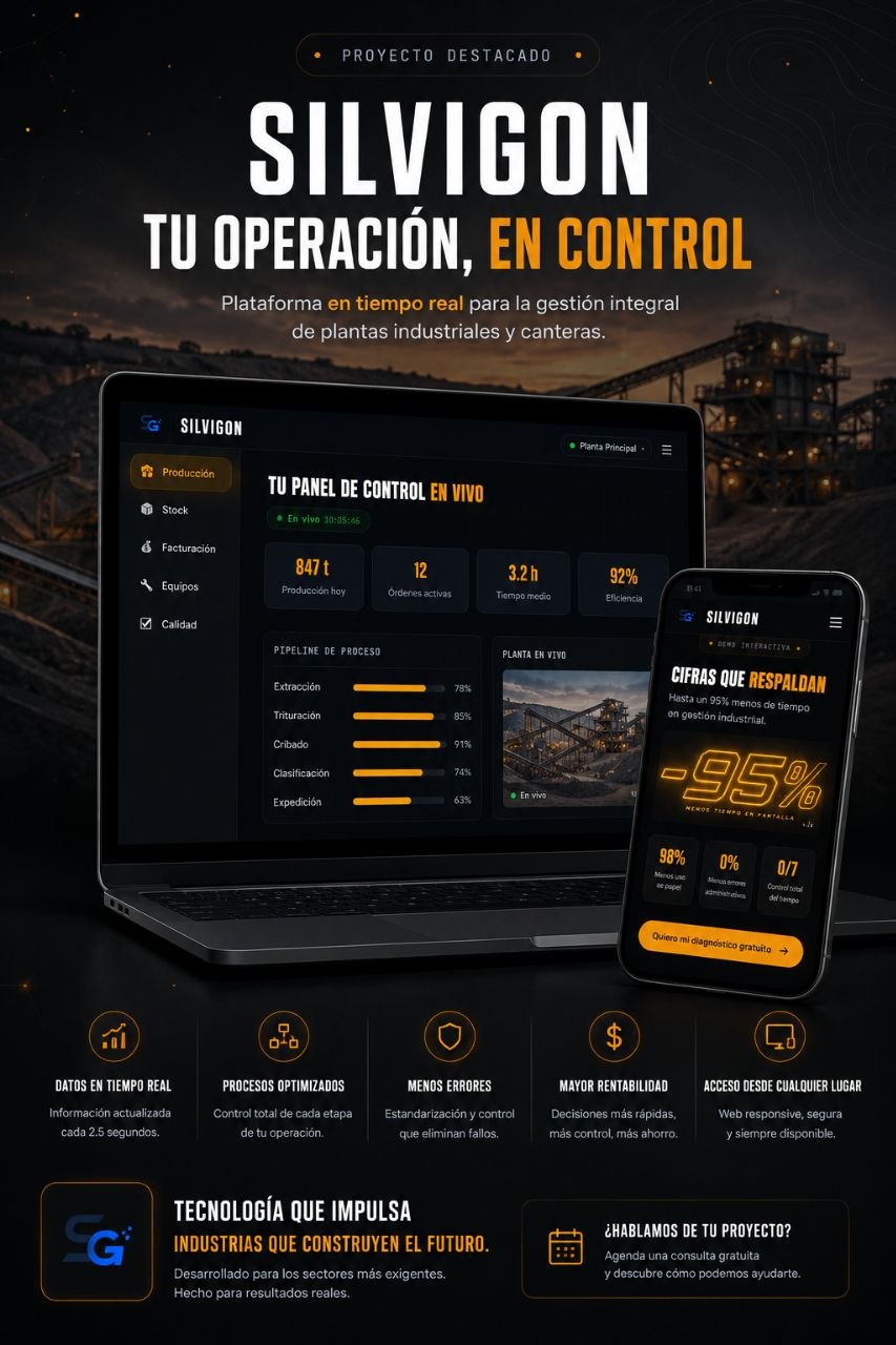 Imagen de ejemplo del proyecto Silvigon — Desarrollo Web ERP Industrial